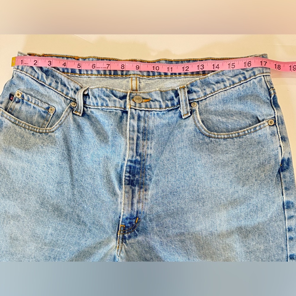 Polo Ralph Lauren Jeans 38x30 Straight Leg Light Wash Distressed Mens - Picture 8 of 9